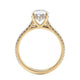 Michael M Hidden Halo Oval Engagement Ring