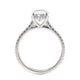 Michael M Hidden Halo Oval Engagement Ring