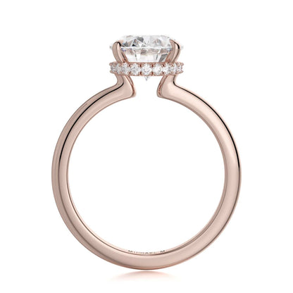 Michael M Center Stone Claw Prong Oval Engagement Ring