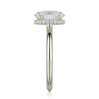 Michael M Center Stone Claw Prong Oval Engagement Ring