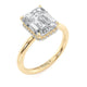 Michael M Hidden Halo Emerald Engagement Ring