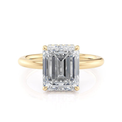 CROWN R750-3EM Emerald-Cut Diamond Solitaire