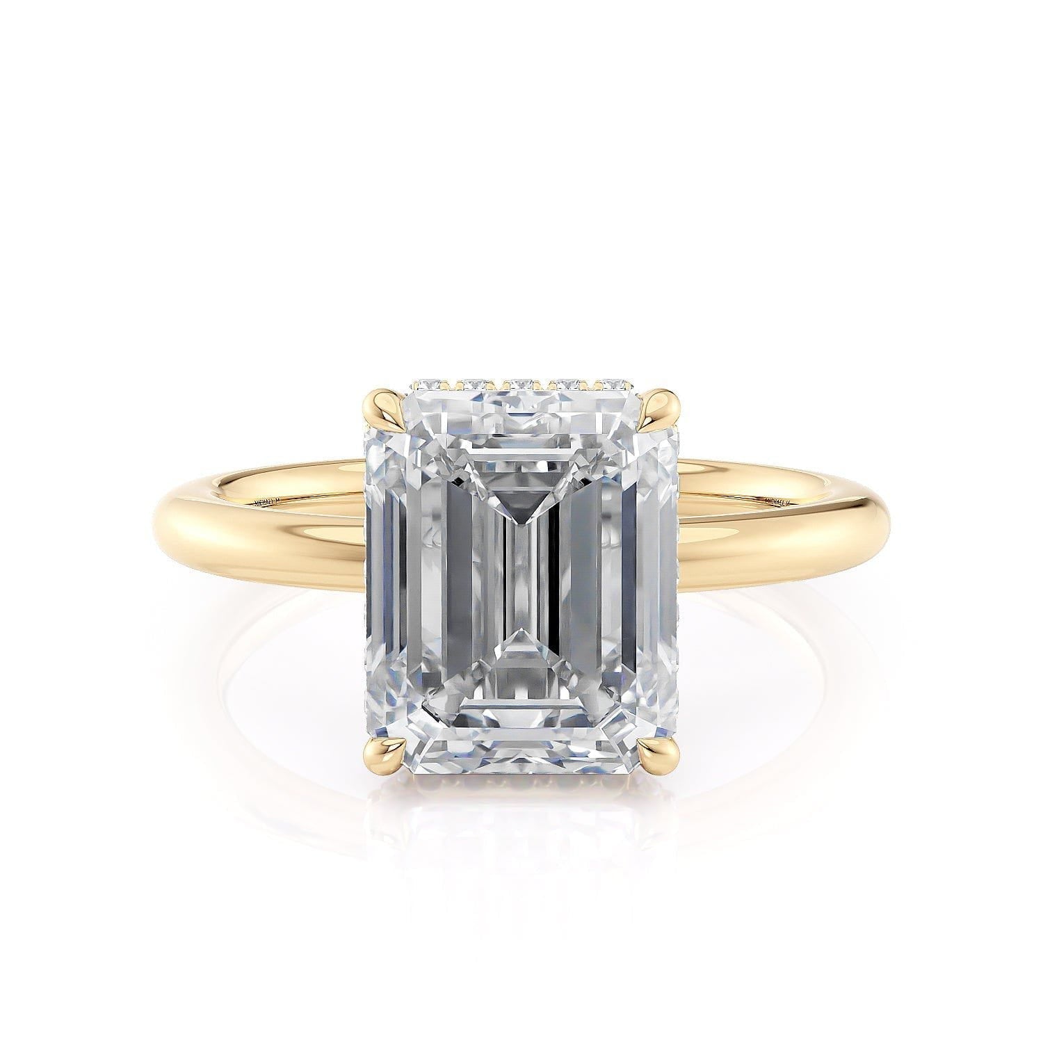 MICHAEL M Engagement Rings CROWN R750-3EM Emerald-Cut Diamond Solitaire