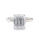 Michael M Hidden Halo Emerald Engagement Ring