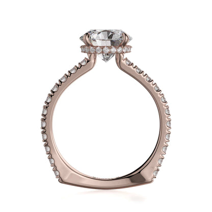 Michael M Hidden Halo Round Engagement Ring