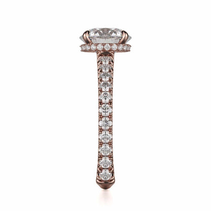 Michael M Hidden Halo Round Engagement Ring