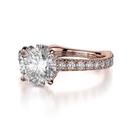Michael M Hidden Halo Round Engagement Ring