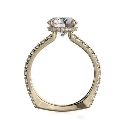 Michael M Hidden Halo Round Engagement Ring