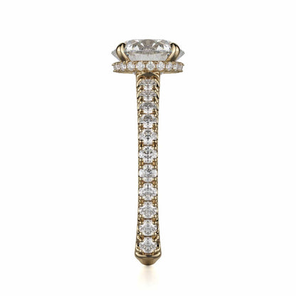 Michael M Hidden Halo Round Engagement Ring