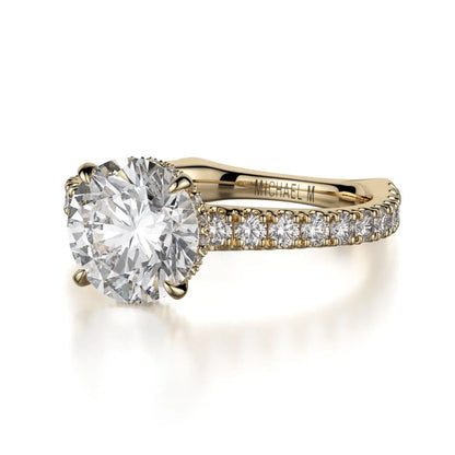 Michael M Hidden Halo Round Engagement Ring
