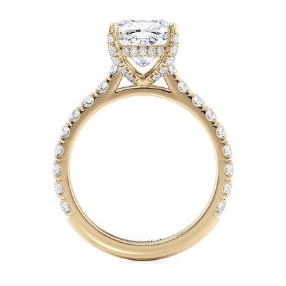 Michael M Hidden Halo Cushion Engagement Ring
