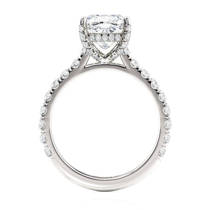 Michael M Hidden Halo Cushion Engagement Ring