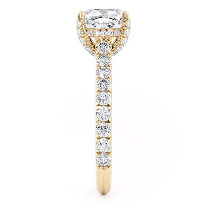 Michael M Hidden Halo Cushion Engagement Ring