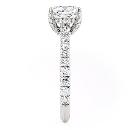 Michael M Hidden Halo Cushion Engagement Ring