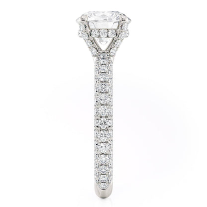 Michael M Hidden Halo Round Engagement Ring