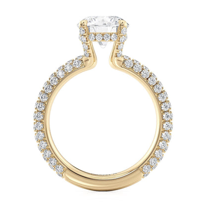 Michael M Hidden Halo Round Engagement Ring