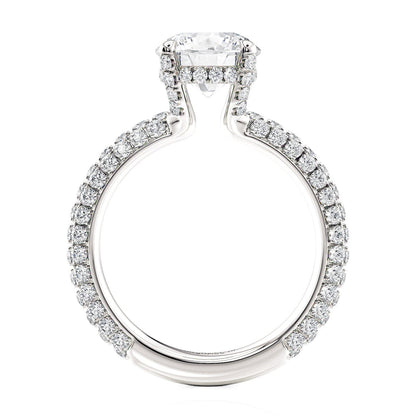 Michael M Hidden Halo Round Engagement Ring