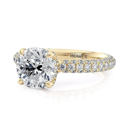 Michael M Hidden Halo Round Engagement Ring
