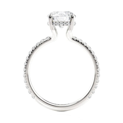 Michael M Hidden Halo Round Engagement Ring