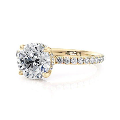 Michael M Hidden Halo Round Engagement Ring