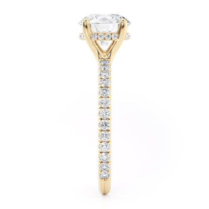 Michael M Hidden Halo Round Engagement Ring
