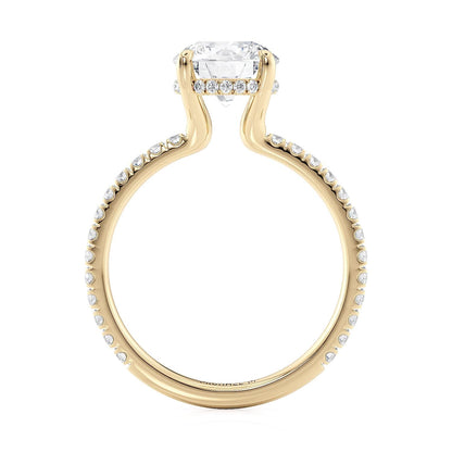 Michael M Hidden Halo Round Engagement Ring