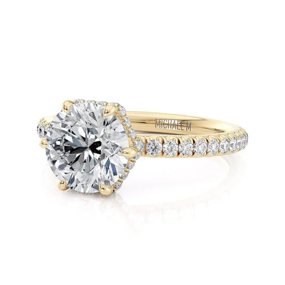Michael M Center Stone Prong Round Engagement Ring