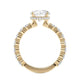 Michael M Center Stone Four Claw Prongs Round Engagement Ring