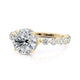 Michael M Center Stone Four Claw Prongs Round Engagement Ring