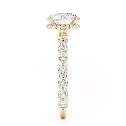 Michael M Center Stone Four Claw Prongs Round Engagement Ring