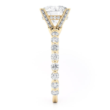Michael M Center Stone Shared Prong Round Engagement Ring