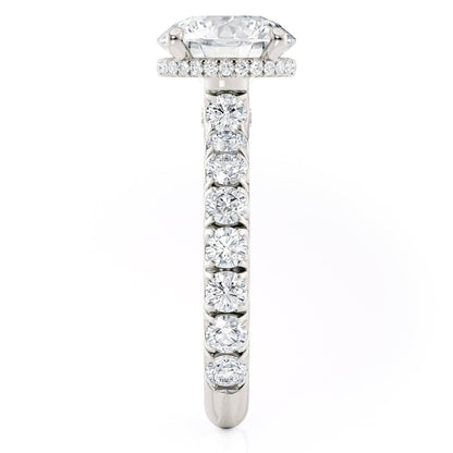 Michael M Hidden Halo Round Engagement Ring