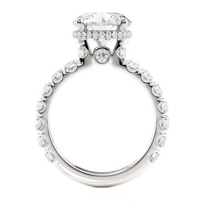 Michael M Hidden Halo Round Engagement Ring