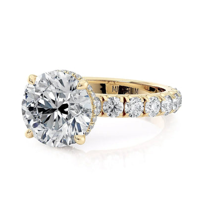 Michael M Hidden Halo Round Engagement Ring