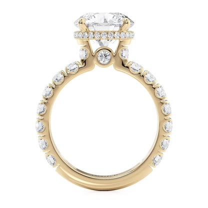 Michael M Hidden Halo Round Engagement Ring