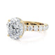 Michael M Hidden Halo Oval Engagement Ring