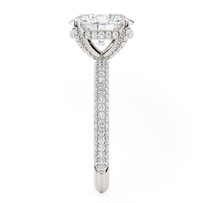 Michael M Hidden Halo Oval Engagement Ring