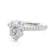 Michael M Hidden Halo Pear Engagement Ring