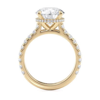 Michael M Hidden Halo Round Engagement Ring
