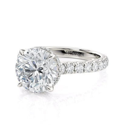 Michael M Hidden Halo Round Engagement Ring