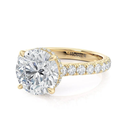 Michael M Hidden Halo Round Engagement Ring