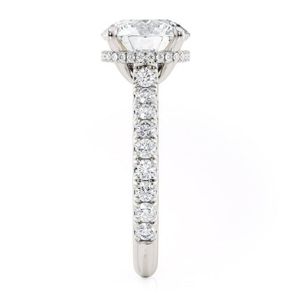 Michael M Hidden Halo Round Engagement Ring