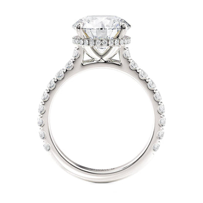 Michael M Hidden Halo Round Engagement Ring