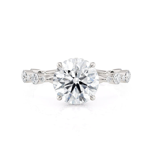 Michael M Hidden Halo Round Engagement Ring