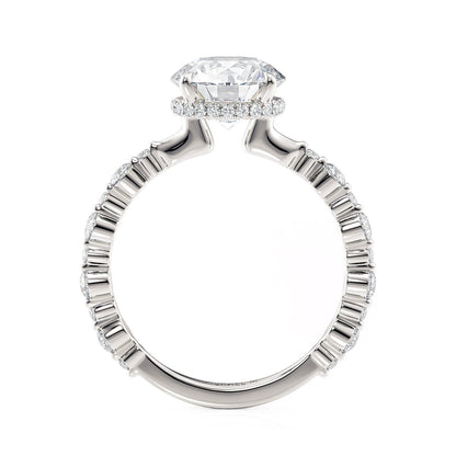 Michael M Hidden Halo Round Engagement Ring