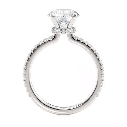 Michael M Hidden Halo Round Engagement Ring