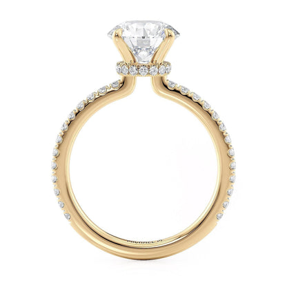 Michael M Hidden Halo Round Engagement Ring