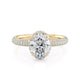 Michael M Hidden Halo Oval Engagement Ring