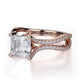 Michael M Prong Asscher Engagement Ring