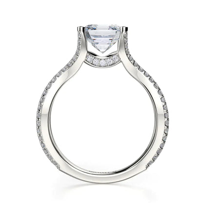 Michael M Prong Asscher Engagement Ring